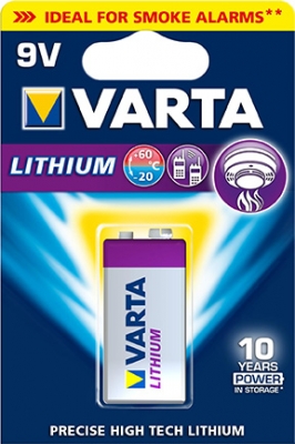 Varta Batteri 9V Lithium i gruppen BATTERIER / VRIGA BATTERIER / AA / AAA / 9V - BATTERIER hos TH Pettersson AB (30-VAR 6122)